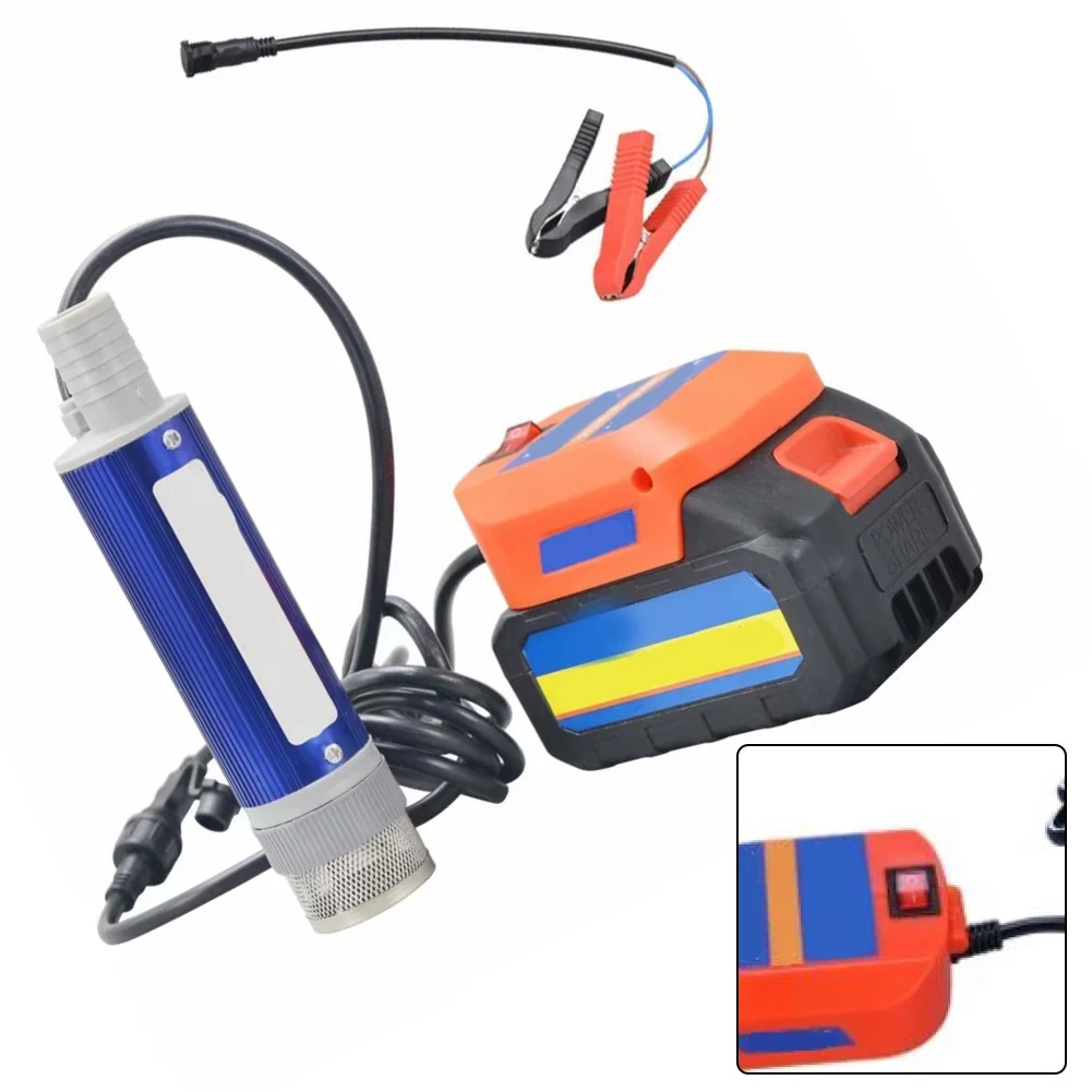 Lithium Battery Pump (Without Battery) For-Alligator Clip Wire Clip For MT 18V Battery 12V 40-60L/min Fit Diesel Engine-oil Wate