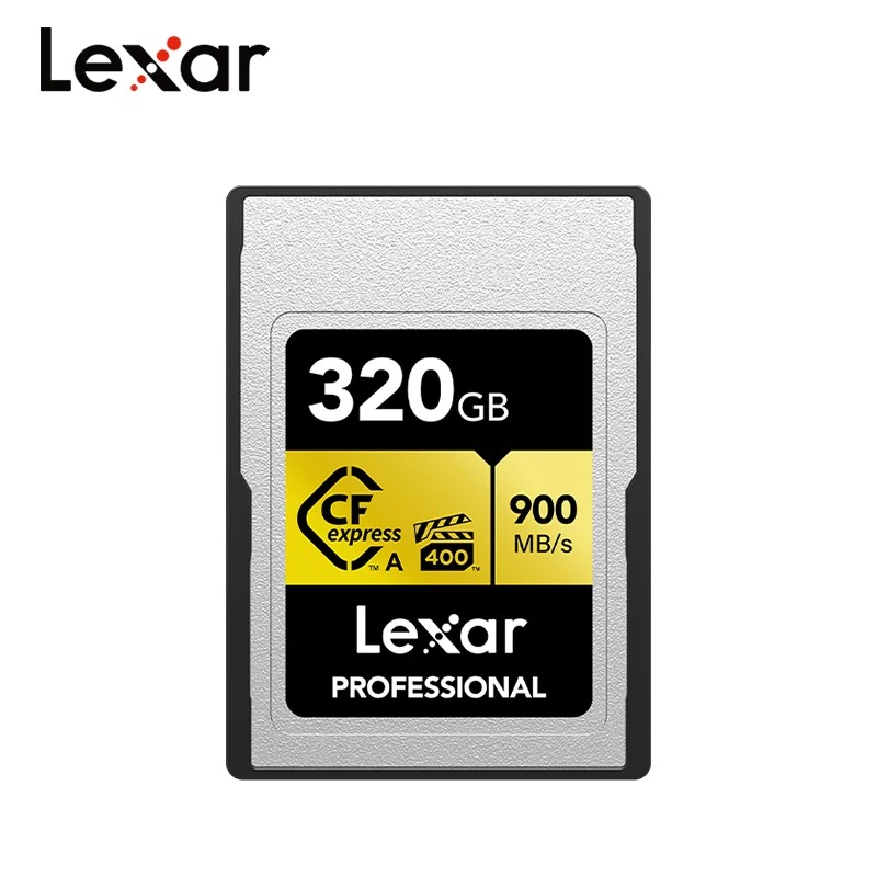 Карта LEXAR CFexpress Type-A VPG 400, скорость чтения до 900 МБ/с, золотая карта памяти, 160 ГБ, 320 ГБ, флэш-видеокарта для камеры Sony