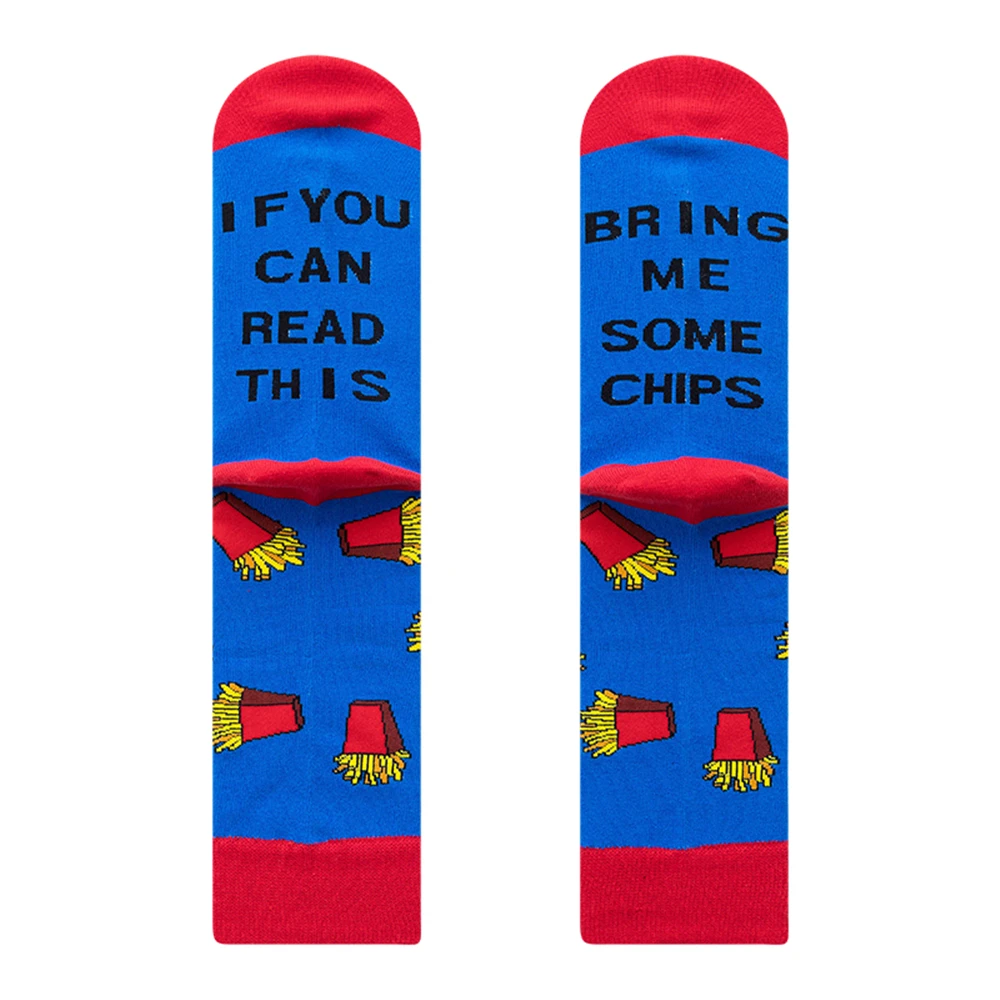 Brand New Custom Wine Socks If You Can Read This Bring Me Foods Autumn Winter Happy Halloween Christmas Gift Socks Dropship images - 6