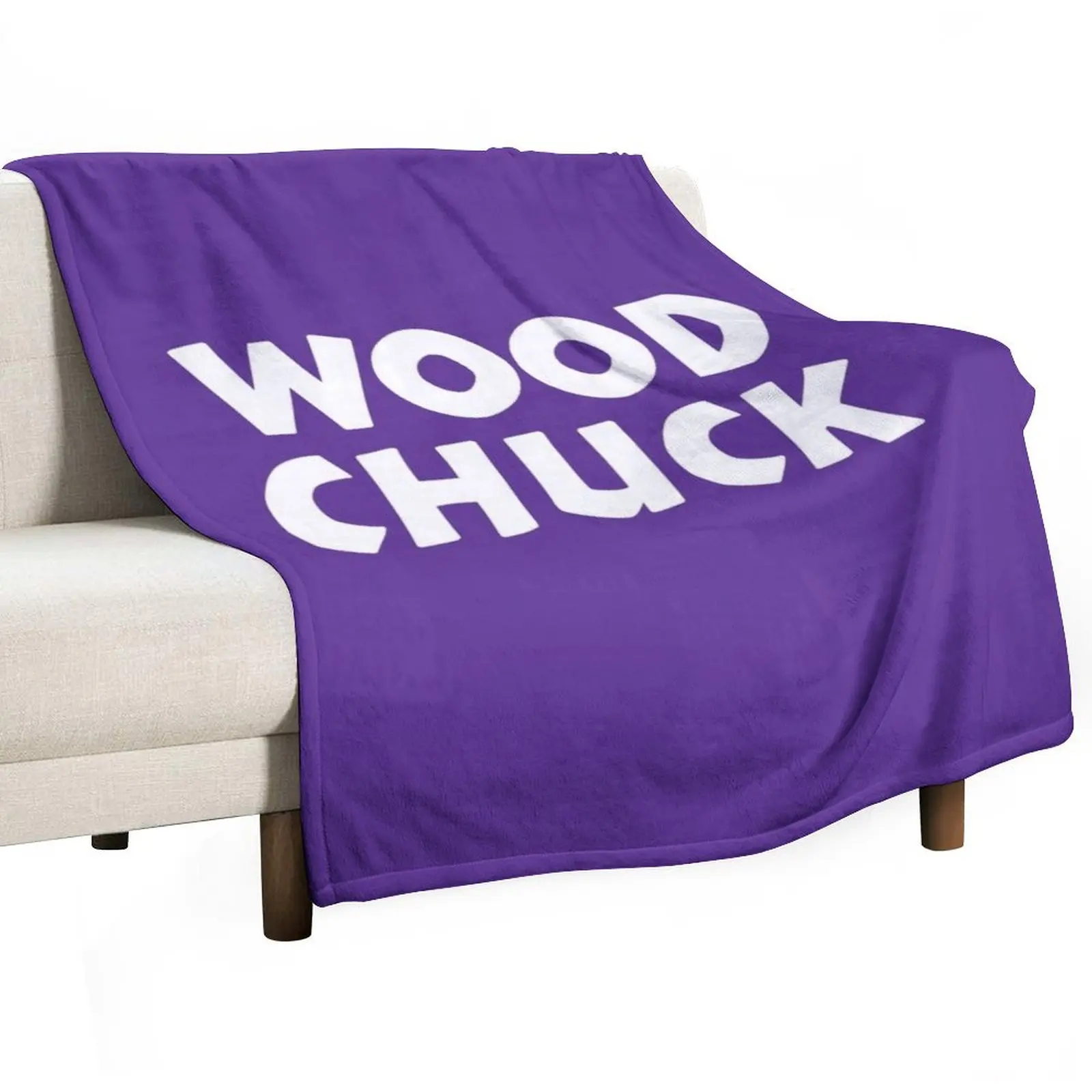 Woodchuck - Camp Kikiwaka - Bunk'd - girls' cabin purple background Throw Blanket bed plaid Baby Decorative Throw Blankets