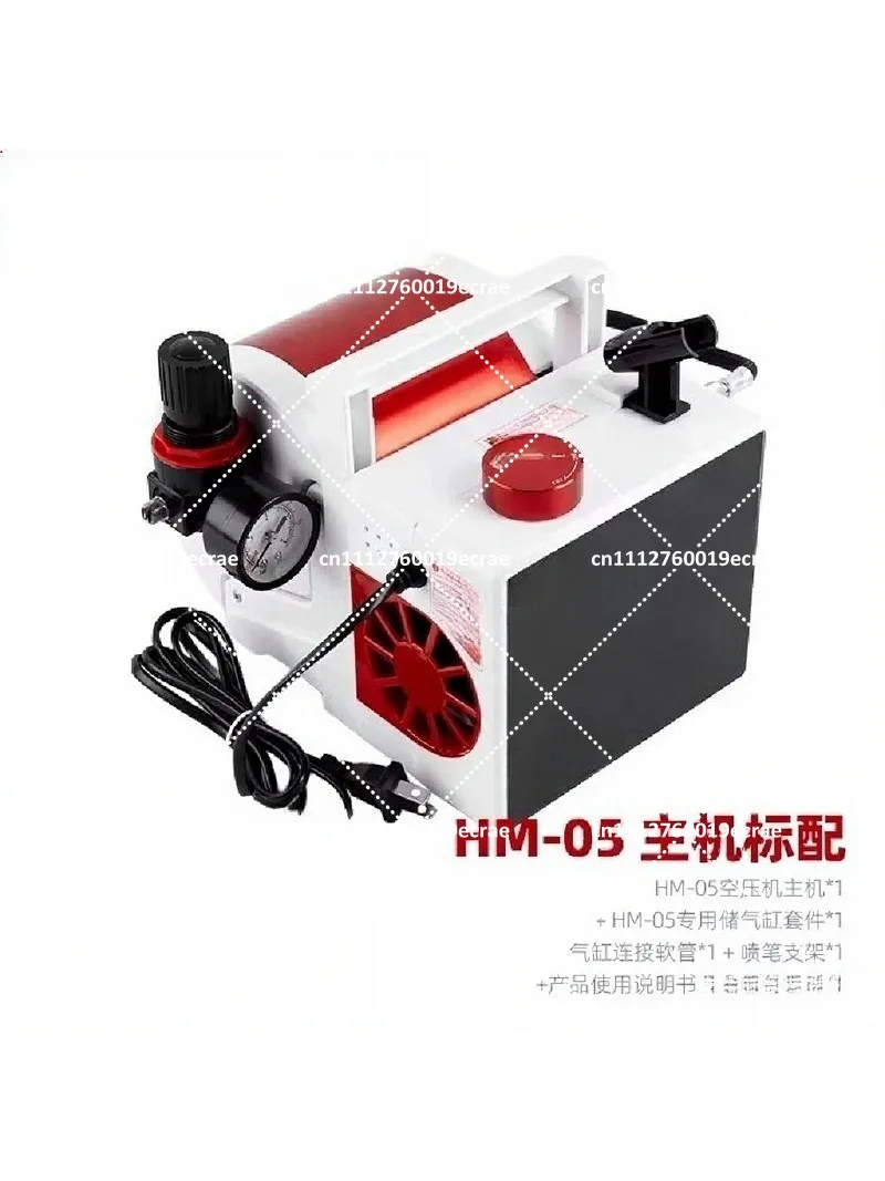Desktop Air Compressor Low-Noise High-Output Airbrush Compressor for Painting, Nail Art, Tattoo