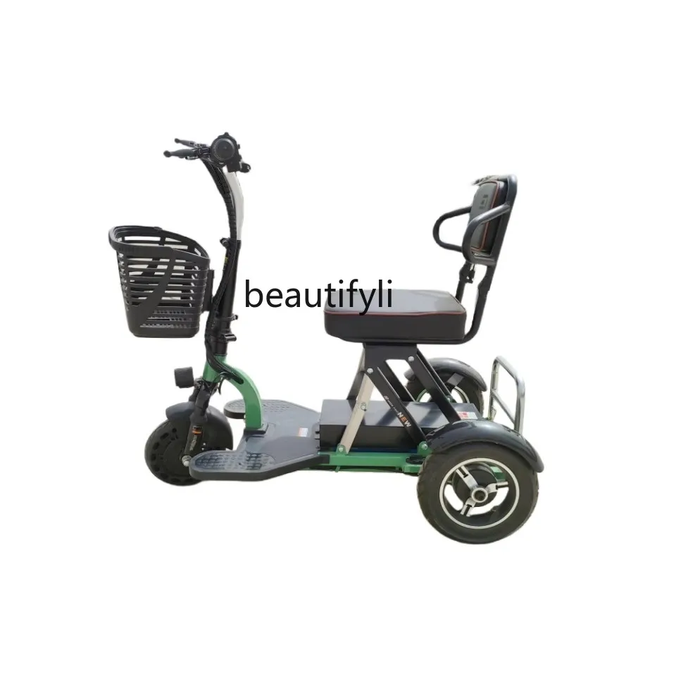 

Elderly folding transportation electric tricycle small household electric vehicle adult leisure battery car