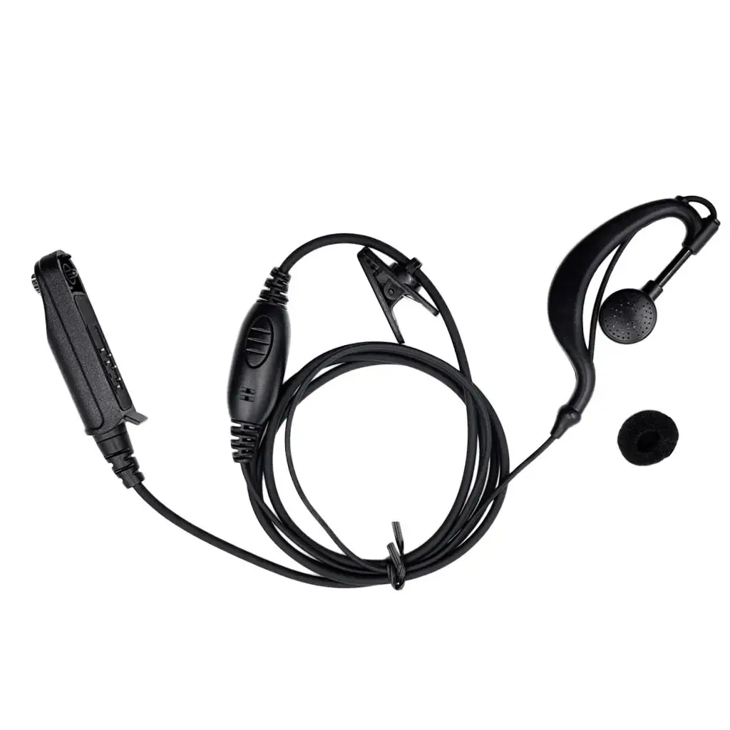 G-shape Earphone Headset PTT With Microphone for BF-9R, BF-A58, BF-9700,