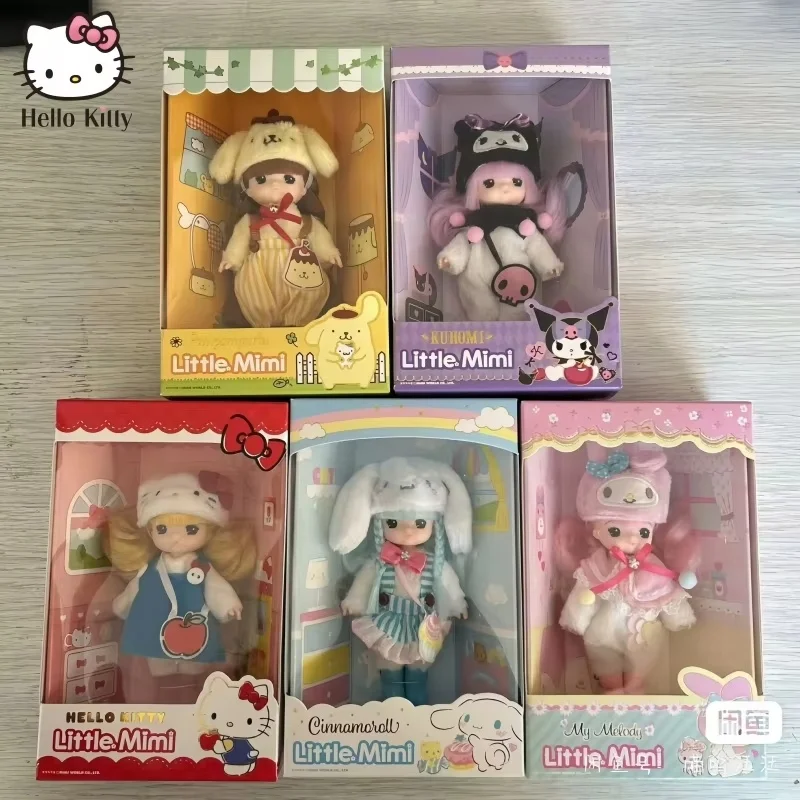 Kleine Mini Saniro Charakter Hallo Plüsch Kitty Kuromi Mymelody Cinnamoroll Pompom Purin Puppe Dress Up Spielzeug Figuren Modelle Niedlich