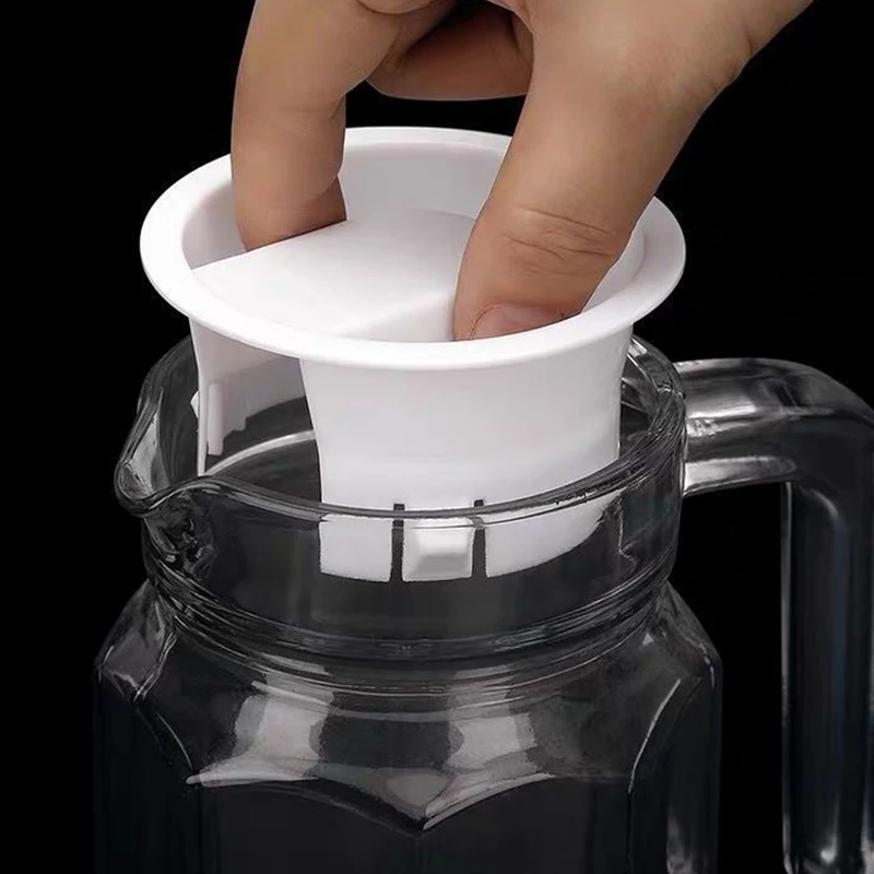 1Pc Lids Glass Water Carafe Plastic Covers Stoppers Anti Dust Non Splash Bottle Plugs Leak Proof Caps for Bistro Pitcher