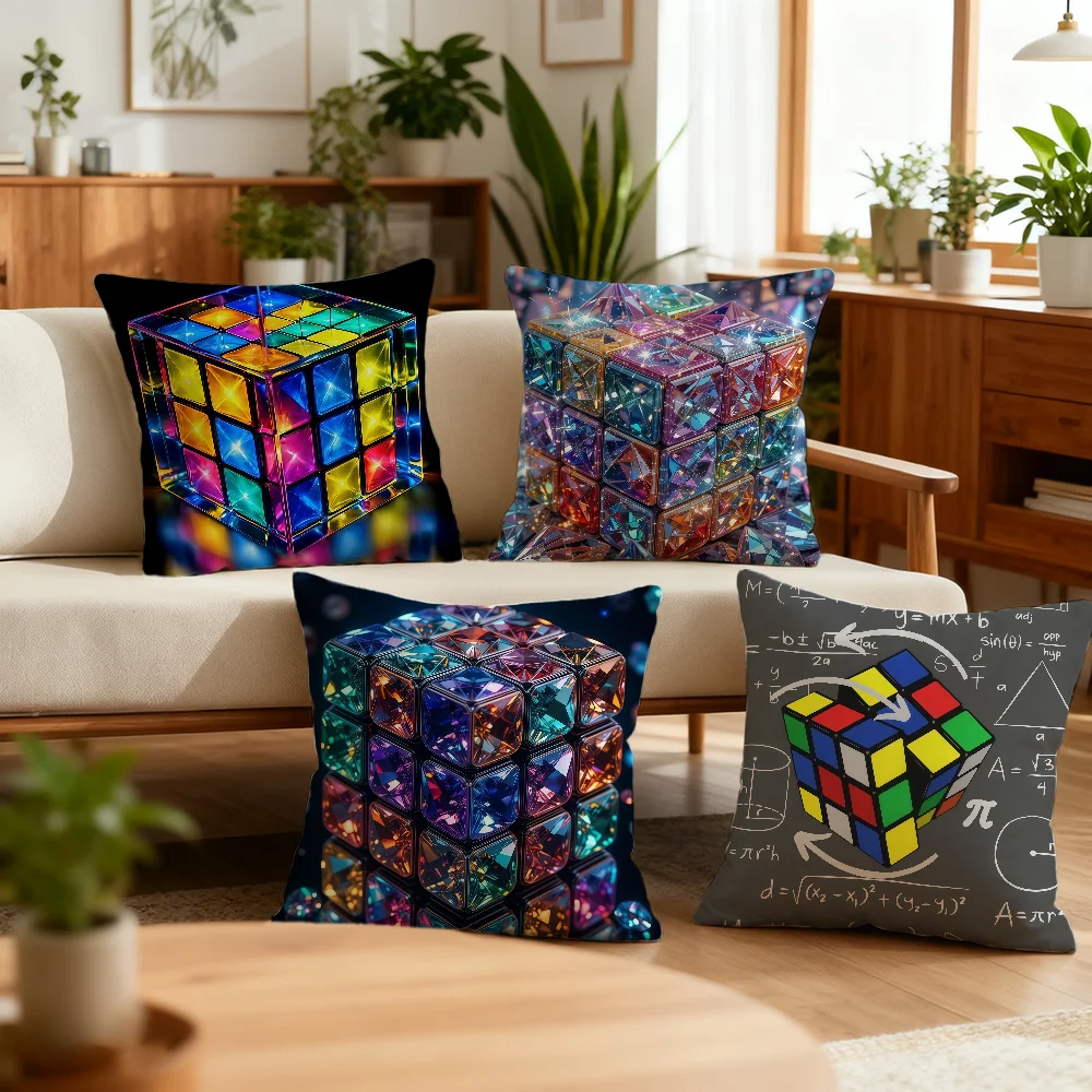 Game R-Rubiks Cube b cushion cover Decoration Room Shop Car Best Home Office Coffee Pillow Sofa Printing Nordic Simplicity Hit