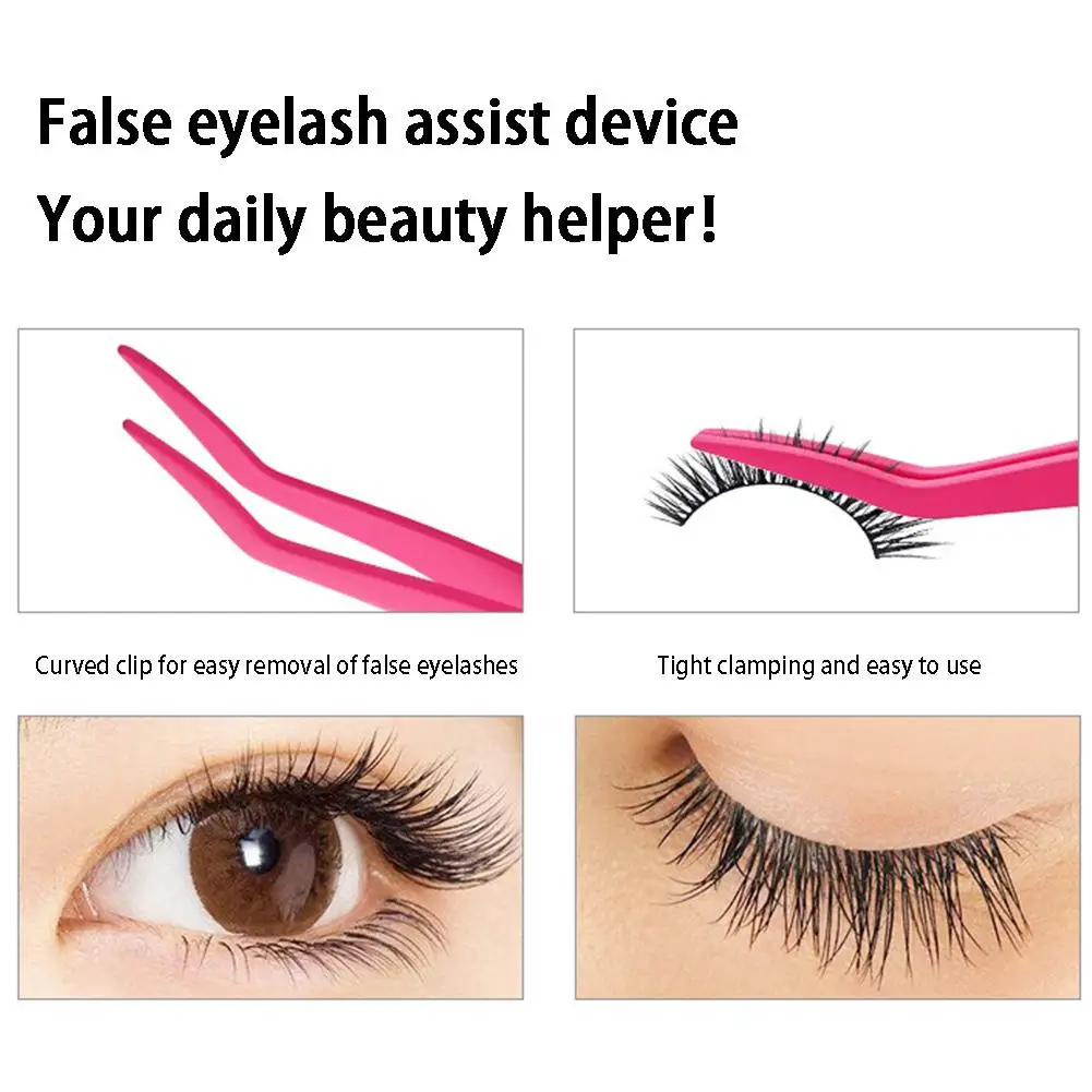 Stainless Steel Eyelash Extension Tweezers Curved Straight Lashes Tweezer Non-magnetic Eyelashes Nail Makeup Tools Wholesale