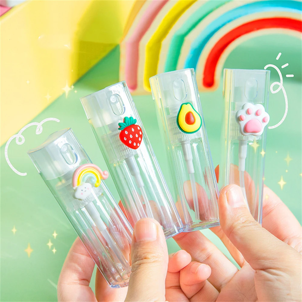 

10ml Mini Portable Lotion Hydrating Bottle Alcohol Disinfection Spray Bottle Small Plastic Spray Bottle Cute Fruit Spray Bottle