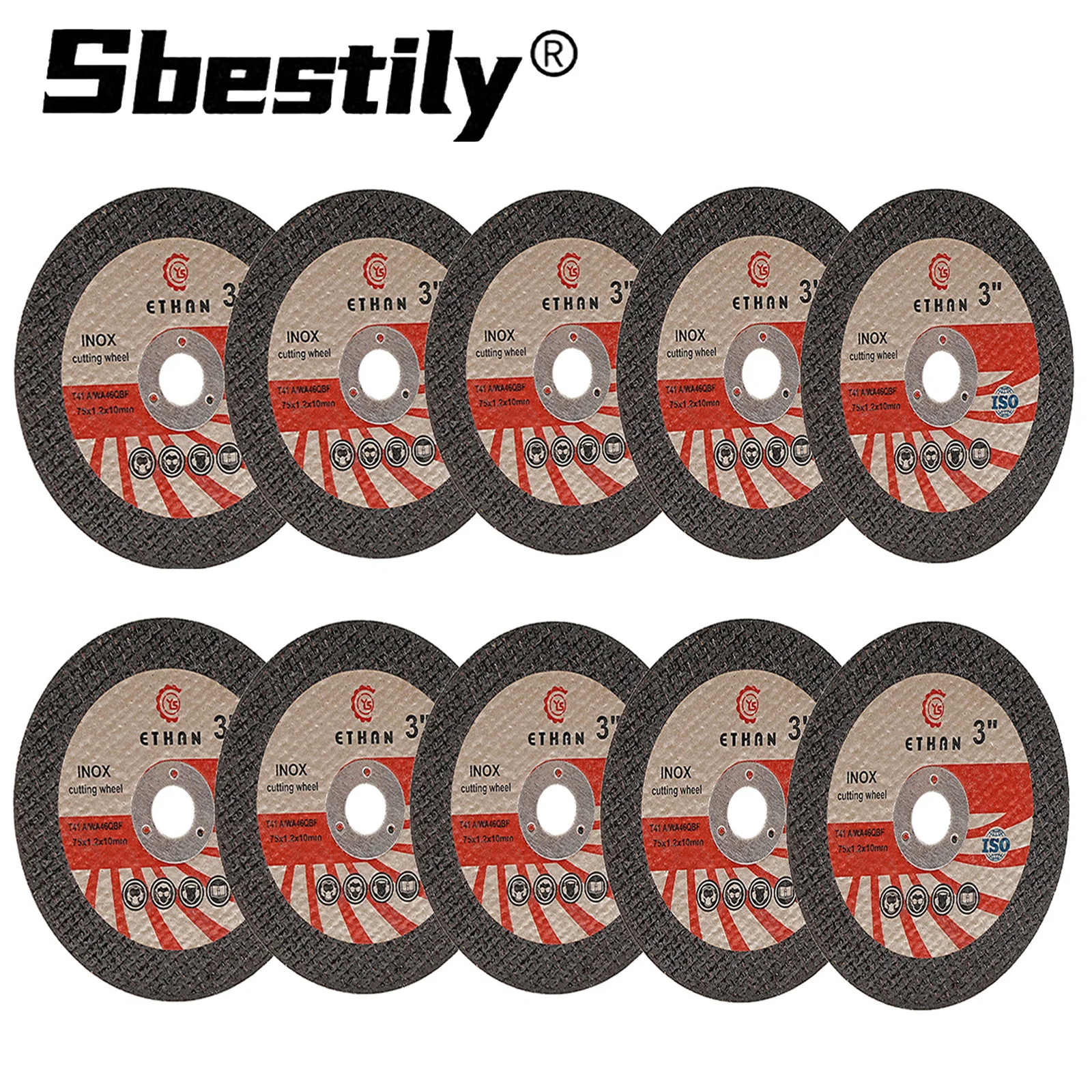 Sbestily 10pcs 75mm Circular Resin Saw Blade Mini Cutting Disc Metal Fast Cut Grinding Wheel for Angle Grinder Accessories