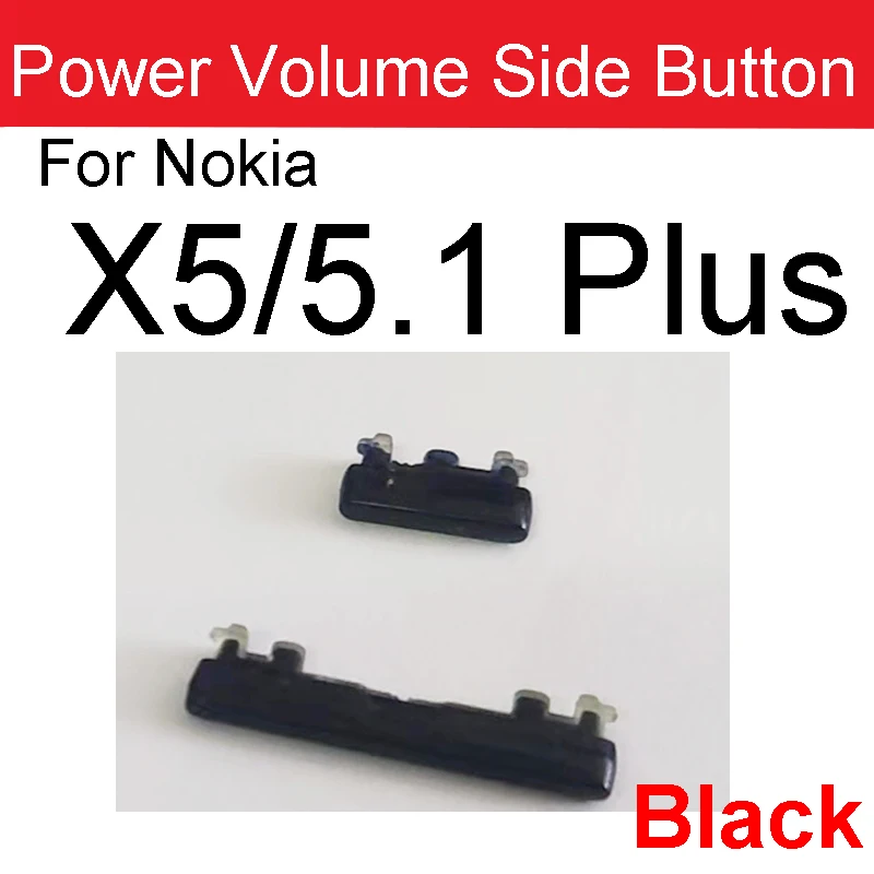 For Nokia X5 X7 6 6.1 7 Plus 8 8.1 Power Volume Buttons On Off Side Power Volume Small Button Keys Replacement Parts