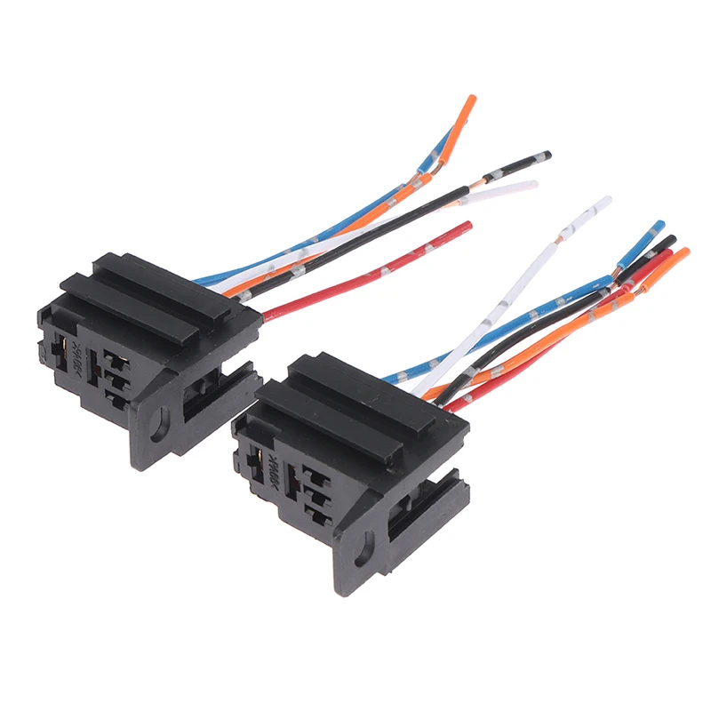 Latest 5/4Pin Car Relay Socket Violet Sockets Car Connector Porous Car Harness Socket Automotive Relay