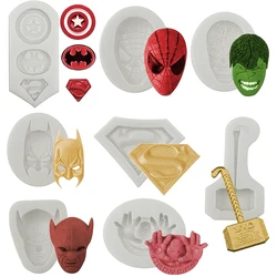 Cartoon Hero Silicone Candy Craft stampi strumenti in resina stampi da forno per Cupcake strumenti per decorare torte fondente