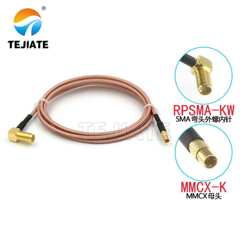 1 pz RPSMA-KW a linea adattatore MMCX MMCX-JW MMCX-J MMCX-K a RPSMA-KW linea di collegamento RG316 linea di estensione impedenza 50 ohm