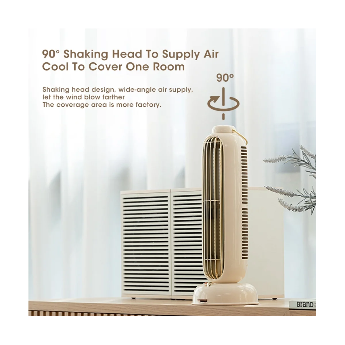 Tower Fan Bladeless Portable Desktop Air Cooler Vertical Fan Aromatherapy Rechargeable Desk Cooling Fans for Home Study