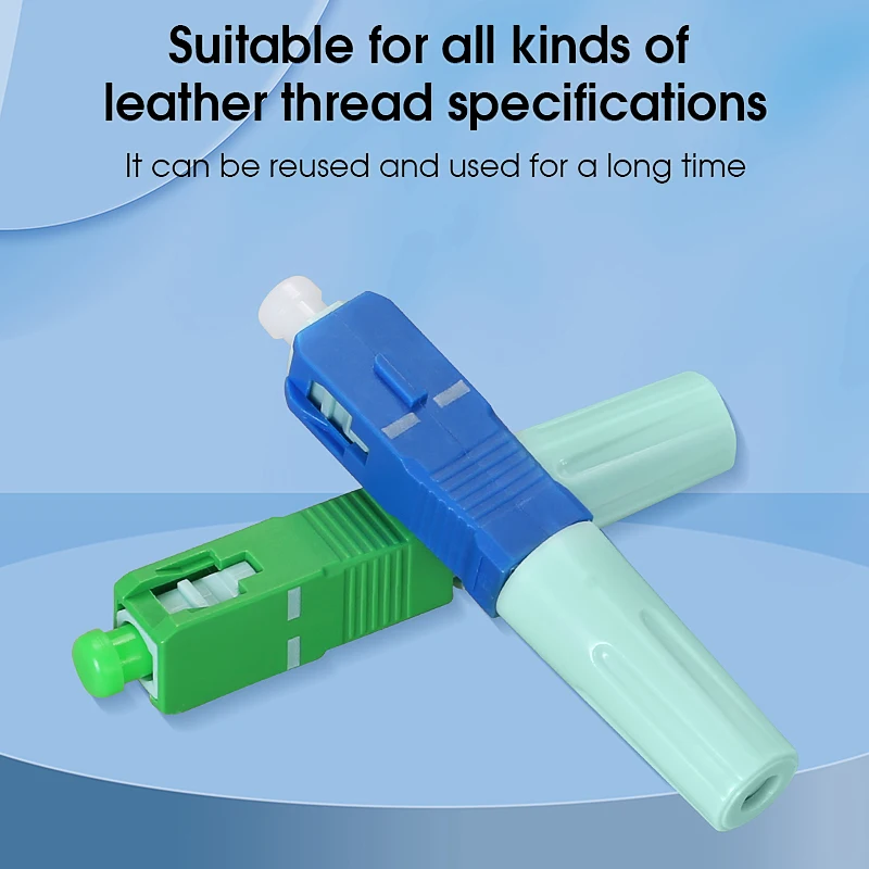 Single Mode Optical Fiber Quick Connector FTTH SCUPC/SCAPC Leather Fiber Optic Cable Cold Splicing Fast Connector Assembly Tools