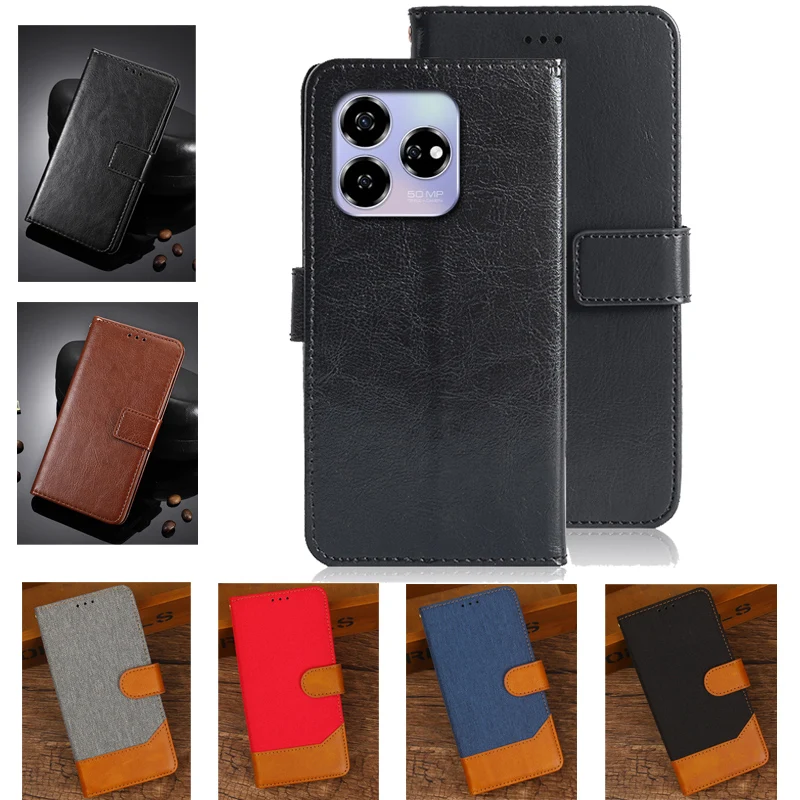 For ZTE Axon 60 Z2356 6.72 Case Luxury Flip PU Leather Wallet Magnetic Adsorption Case For ZTE Axon60 4G Phone Bags