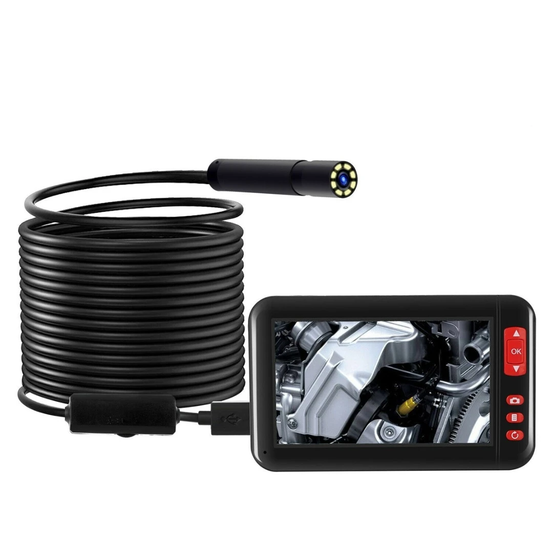 Support 11 Countries Language, Red 3.9mm 2.0MP FHD Endoscope With 4.3
