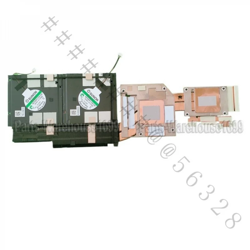 New 0KKYDY 0NH24M 05VJDM CPU GPU Thermal Heatsink Fan Assembly For Dell Precision 7780 M7780 Mobile Workstation Cooling Cooler R