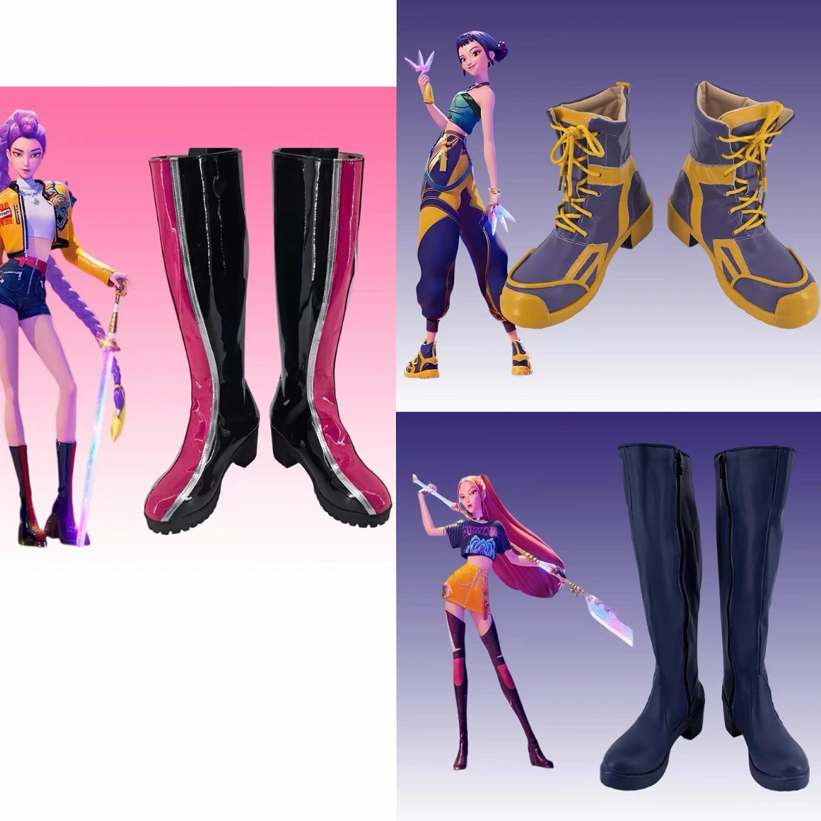 

Rumi Zoey Mira Cosplay Shoes Kpop Hunters Cosplay HUNTR/X Demon Shoes Boots Halloween Role Play Accessories Prop