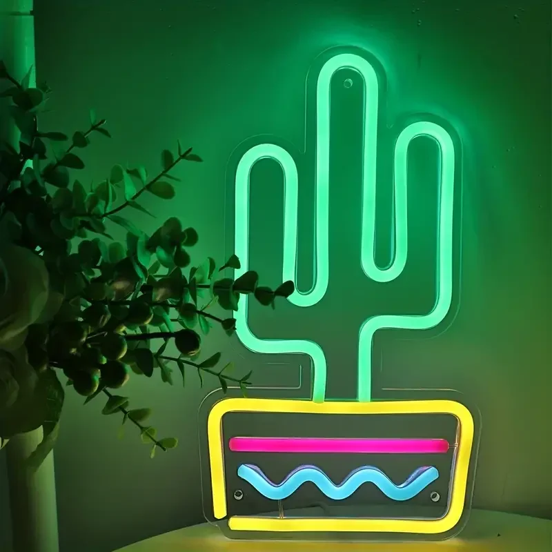 

Cactus Jack LED Neon Signs, USB Lights, Room Decoration, Rap, Bedroom Wall Decoration, Bar, Pub, Party Decor