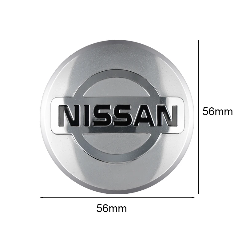 4Pcs 56/60MM Car Wheel Center Hub Cap Sticker Cover For Nissan X-trail Qashqai Note Juke Sentra Patrol Micra Ariya Almera GTR