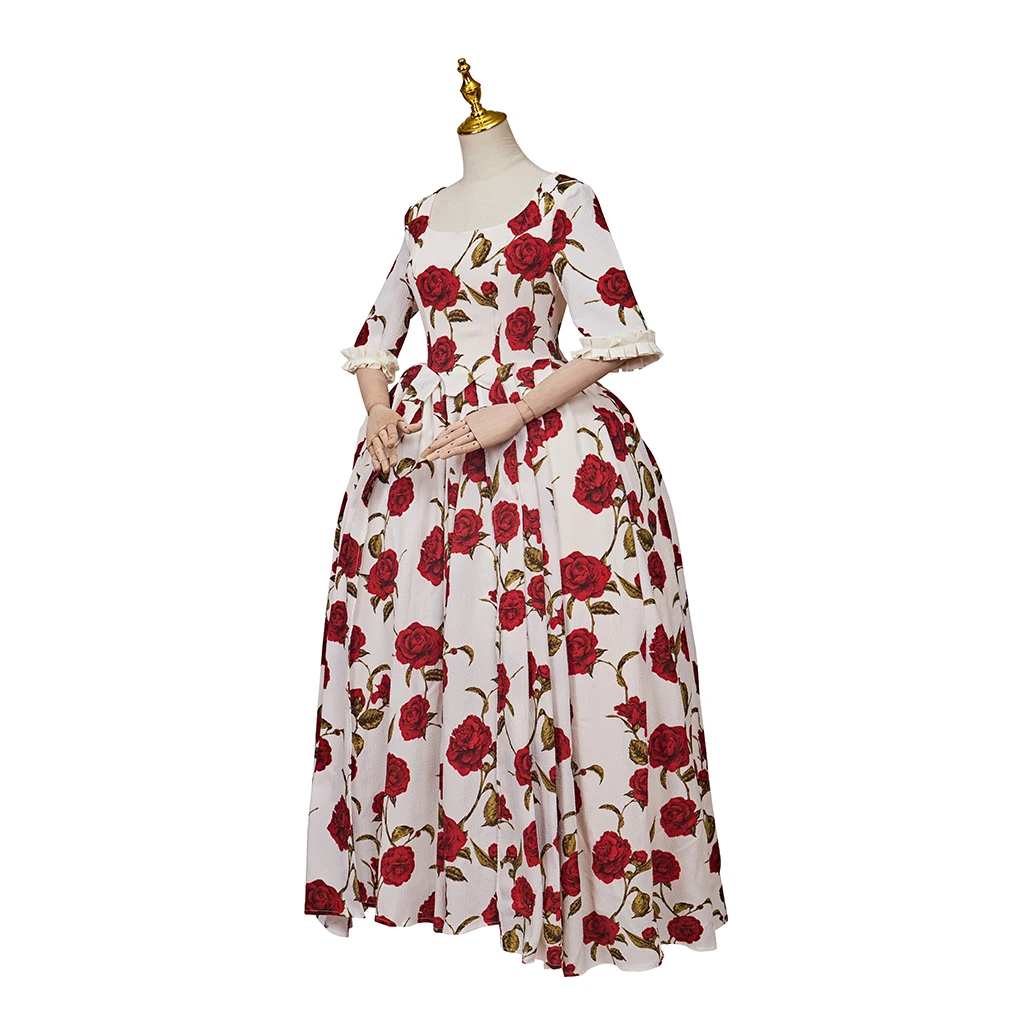 

Catherine the Great S3 Catherine Cosplay Costume Rococo French Rose Floral Dress Wedding Gown Medieval Court Rococo Ball Dress
