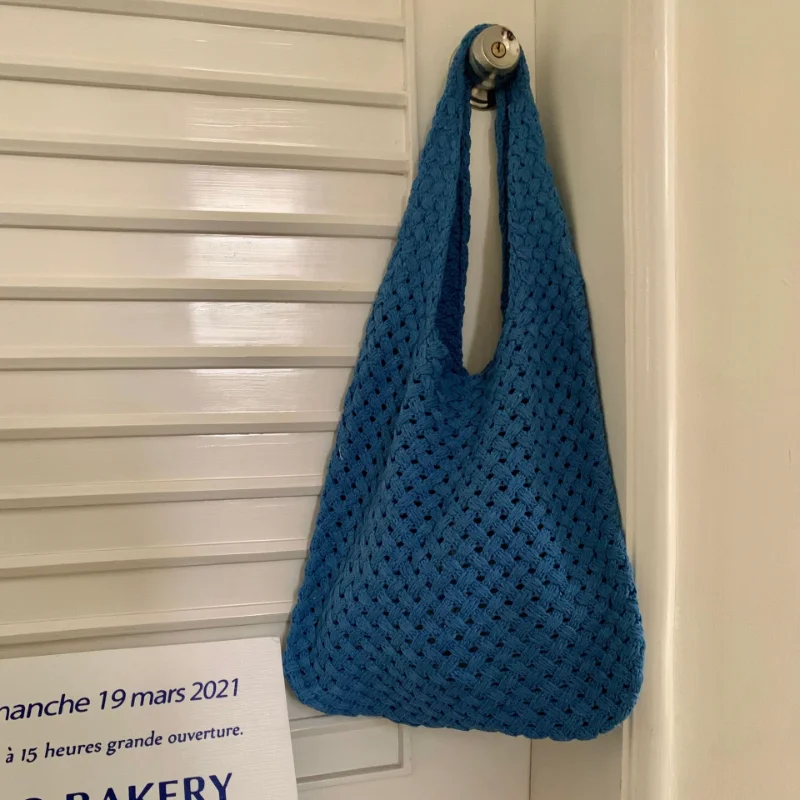 Women's Shoulder Bags Casual Straw Wicker Woven Ladies Handmade Totes Large Capacity Summer Beach Female's Messenger Bag