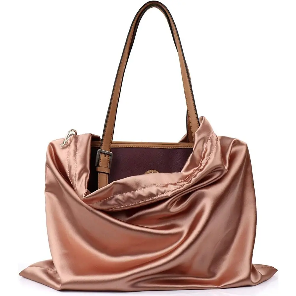 Simple Silk Cloth Dust Bags Dustproof Thick Dust Cover Storage Bags Travel Pouch with Drawstring Handbags