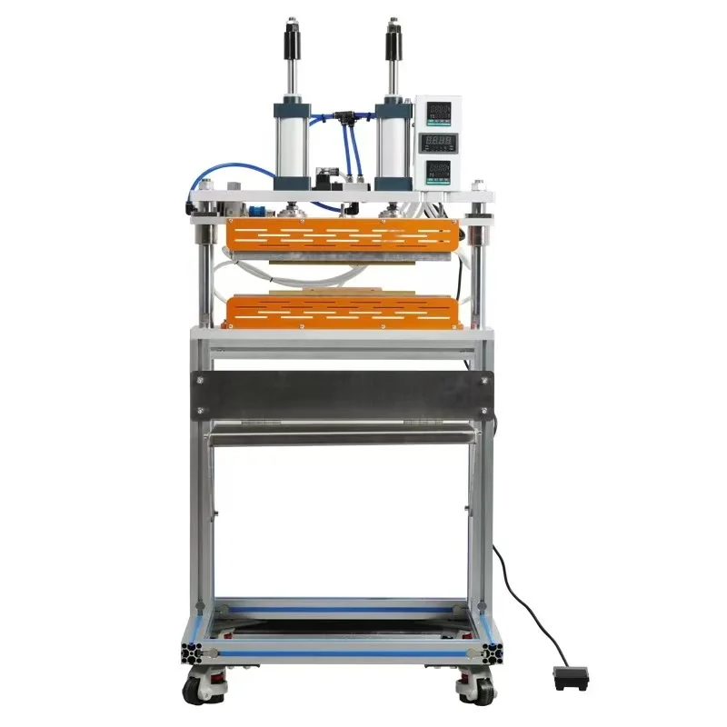 Pneumatic Heat Sealing Equipment with Standard Flat-edge Seal Mold for Plastic Film Aluminum Foil Craft Paper Bag Packaging
