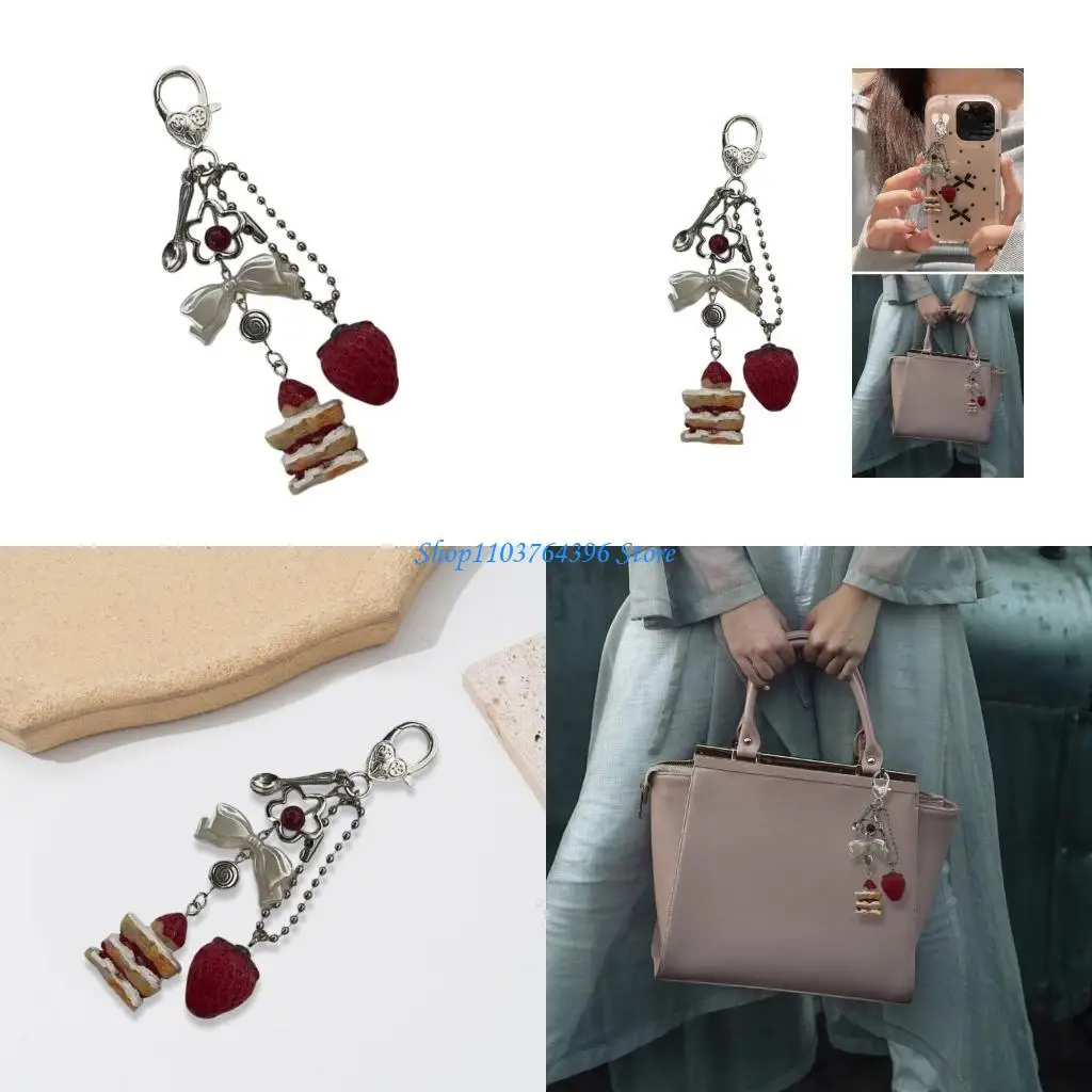 أنيقة صغيرة من كيك كيك كيشين زخرفة سهلة الإكسسوارات الحلوة مثالية لإضافة لمسة من المرح إلى الحقائب والهواتف