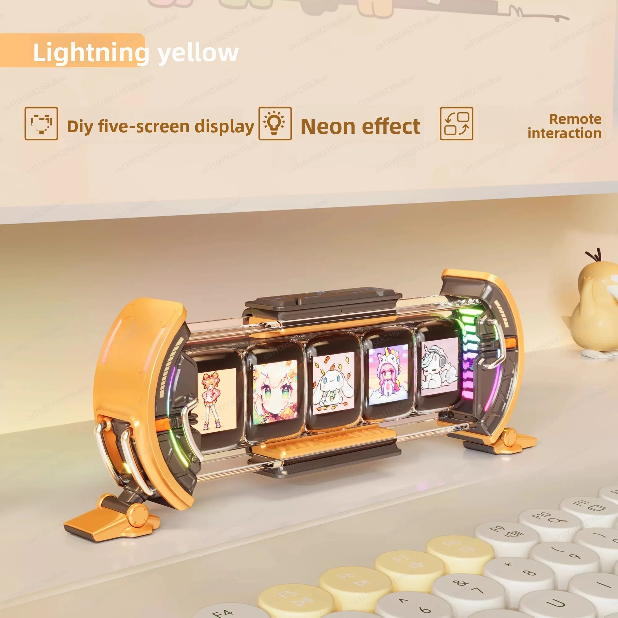 Smart App Control Gaming Digital Clock Weather Stock Exchange Rate Display Desk Decor
