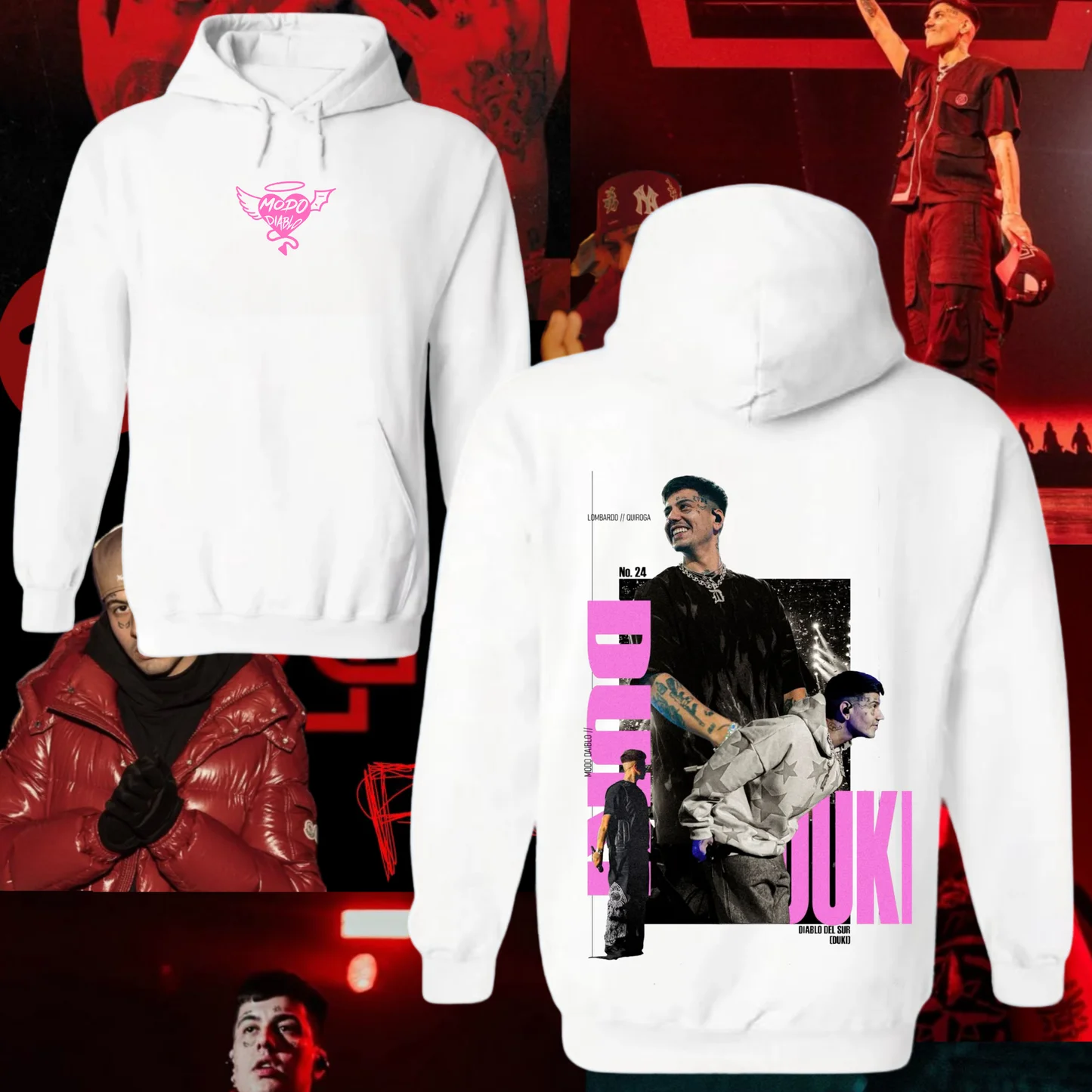 Duki Rockstar طباعة هوديس الرجال النساء سميكة الدافئة الصوف مبطن هودي المتضخم Y2k البلوز بلوزة فضفاضة غير رسمية الذكور الملابس #2