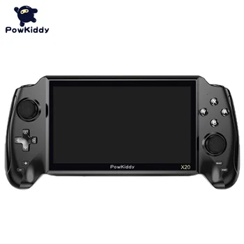 POWKIDDY X20 Handheld Game Console 7” Screen Game Console Rechargeable Video Game Console with 32GB Memory