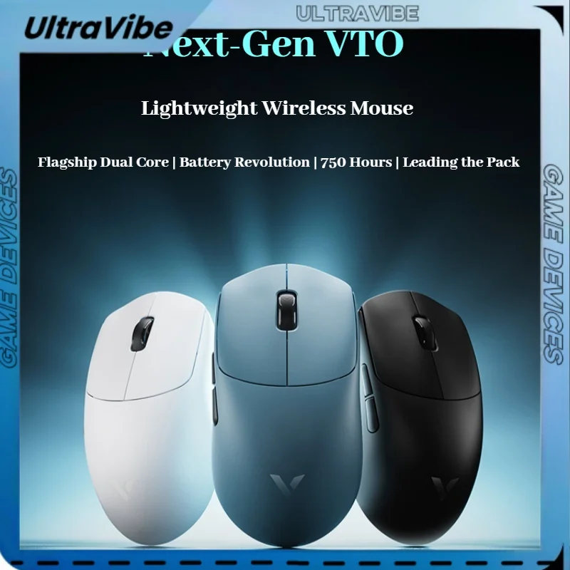 

Беспроводная игровая мышь Rapoo VT0 MAX, легкая эргономичная конструкция PAW3395, двухрежимная офисная мышь 8K для игрового офиса