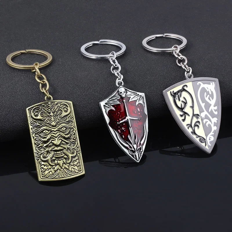 Dark Souls Artorias Sword Keychains Sun Knight Shield Ornstein Sword Smough Hammer Key Chain Game Cosplay Pendant Jewelry