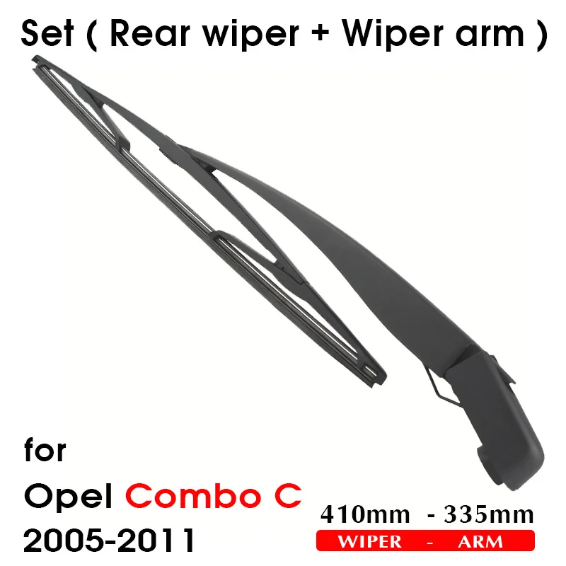 Car Wiper Blade For Opel Combo C 2005-2011 Rear Back Windshield Windscreen Rear Wiper 410mm+Arm 335 mm Car Accessories