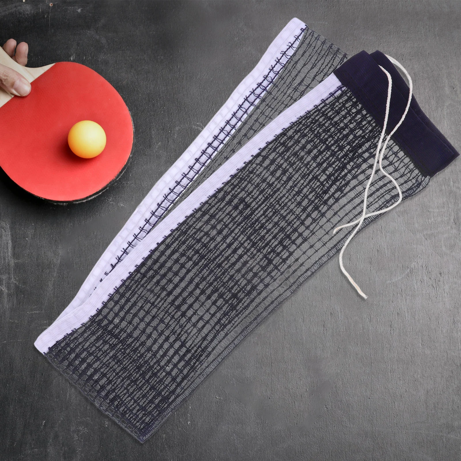 1 Buah Jaring Tenis Meja Jaring Ketat Poliester-Katun Ringan untuk Rebound Tahan Lama Desain Portabel Dapat Dilipat Dalam Ruangan Luar Ruangan