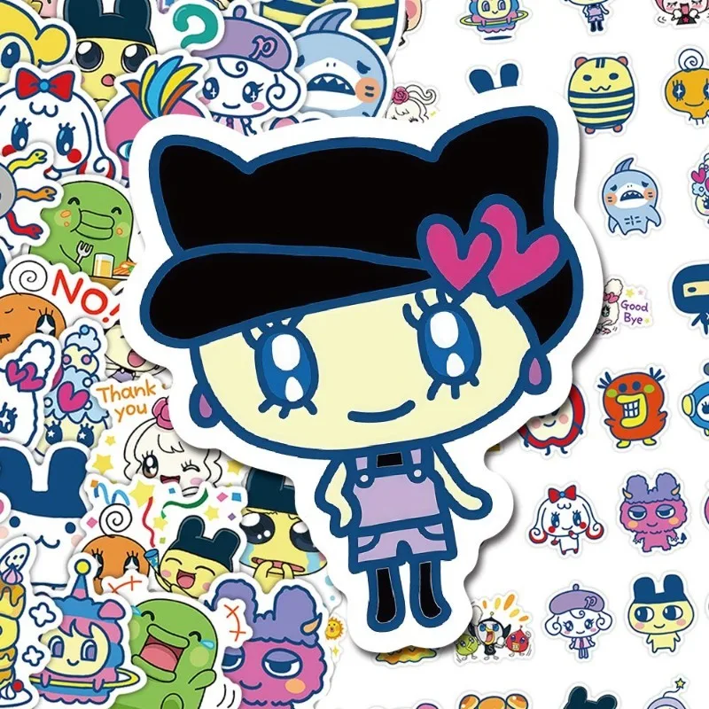 Picture 4: New Bandai Tamagotchi Mametchi Fun Graffiti Sticker High Color Value Creative Decorative Bicycle Notebook Phone Case DIY Sticker