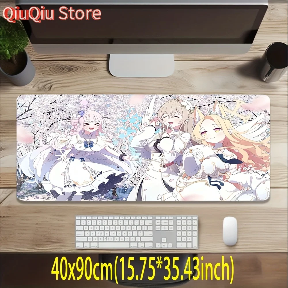 

1pc Z-Blue Archive Anime Mouse Pad - Large Non-Slip Rubber Base, Vibrant Character Design, Multiple Sizes (30x60cm/30x70cm/30x80