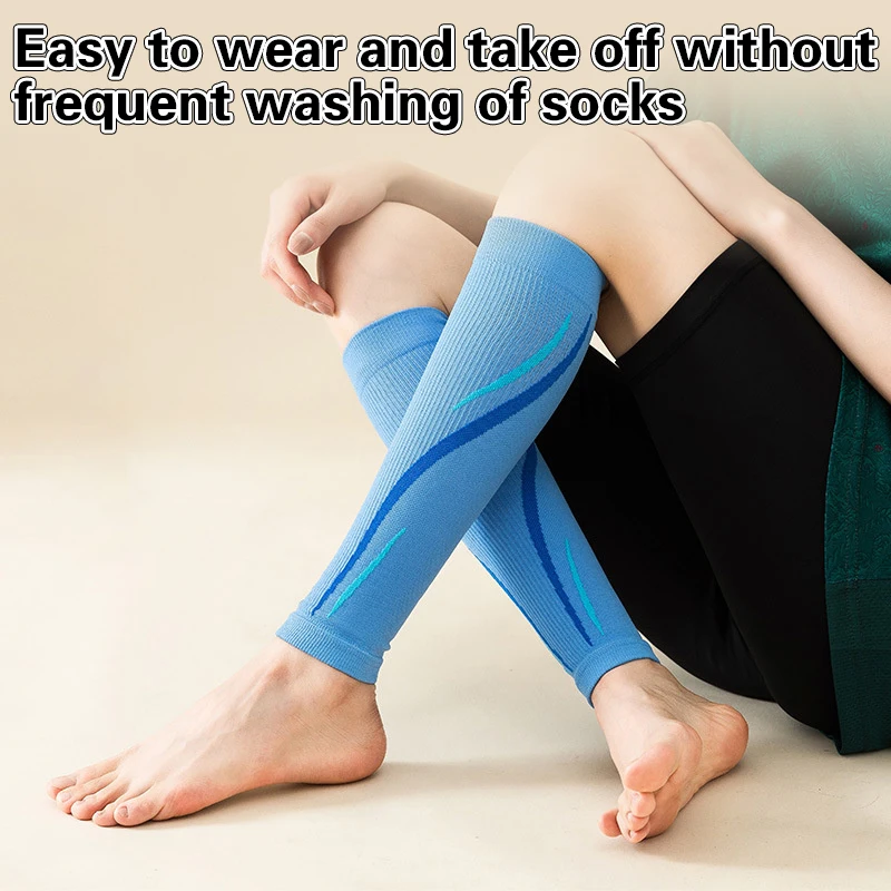 

1Pair Nylon Pressure Socks Men & Women Professional Sports Compression Leg Covers Running Fitness Jump Rope Long Leg Protectors