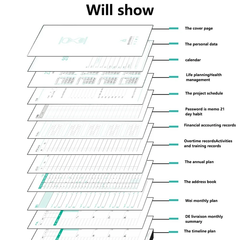 2023 Schedule One Day One Page 365 Day Notepad Daily Notepad Work Plan Office Supplies