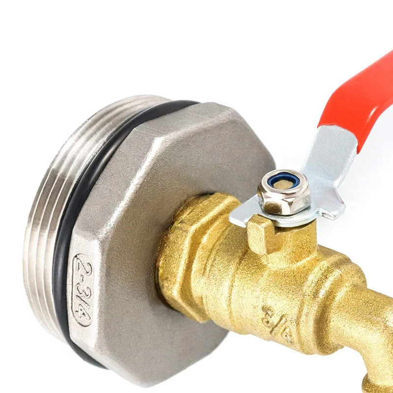 2 Inch Drum Faucet Brass Barrel Faucet with EPDM Gasket for 55 Gallon Drum