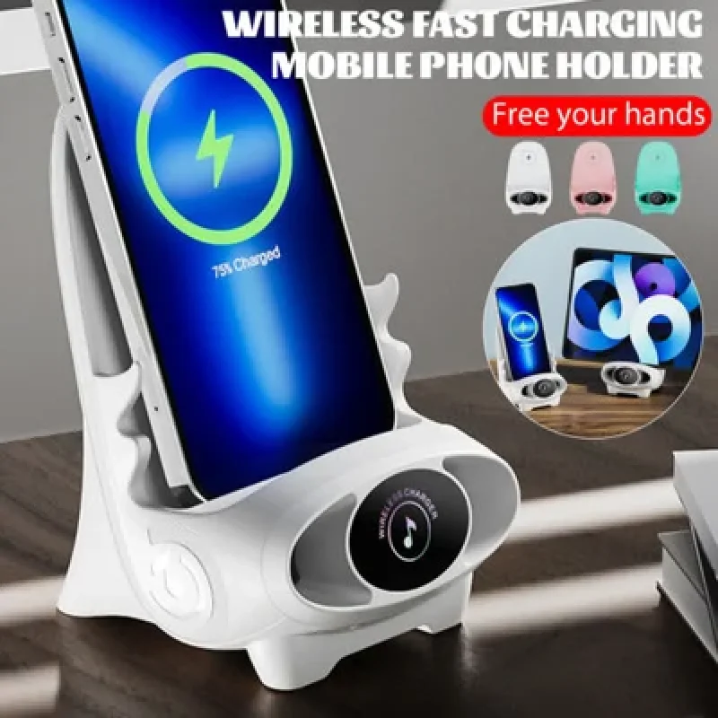 Mini Chair Wireless Charging Phone Stents Aromatherapy Phone Holder Chair Model Charging Station Fast Charge For Iphone Samsung