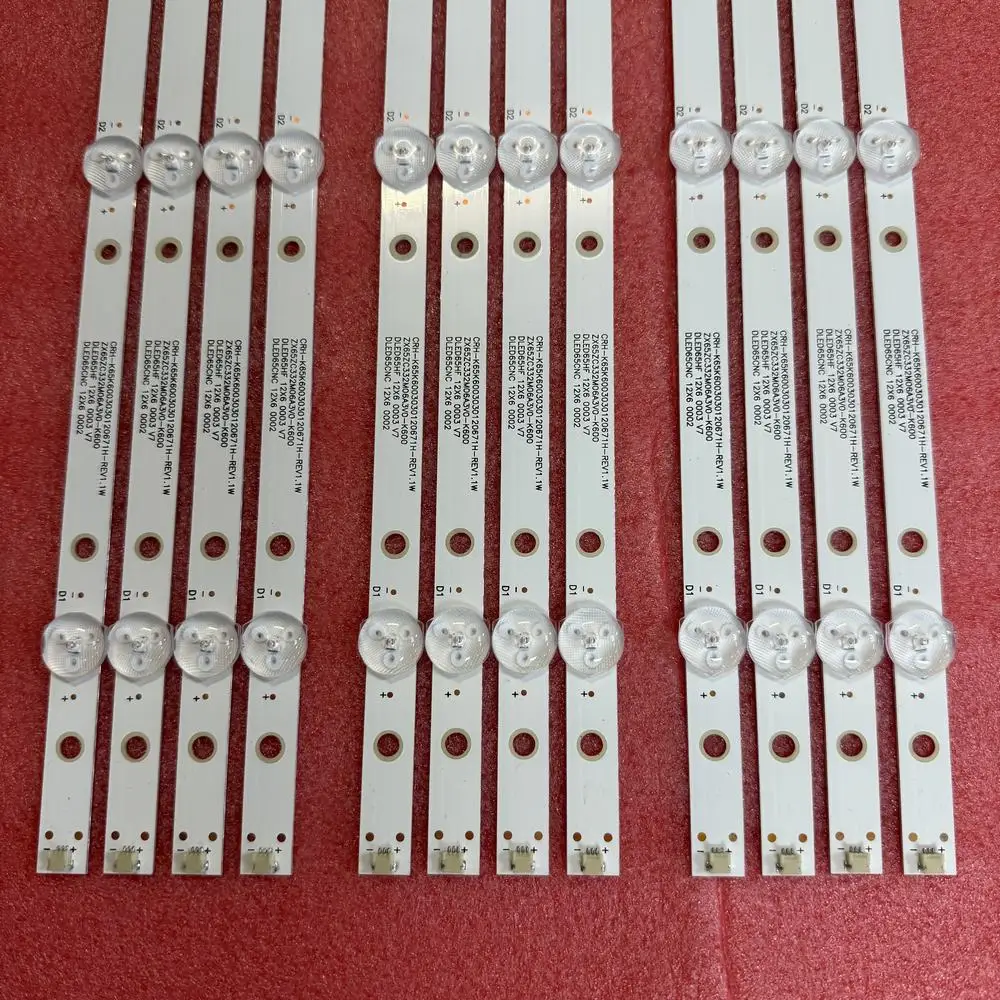 

12 шт./компл. светодиодная лента для подсветки для 6LED FUJICOM FJ-65UHD DLED65CNC 12X6 0002 W65 FITV58DA U650CV-UMR SQTV58DA ZX65ZC332M06A3V0