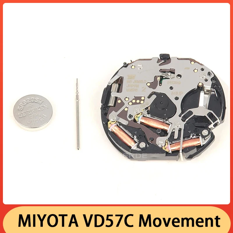 New Original Japan TMI VD57 Movement VD57C Quartz Movement 6 Hands 6/9/12 Small Seconds Watch Movement Accessories