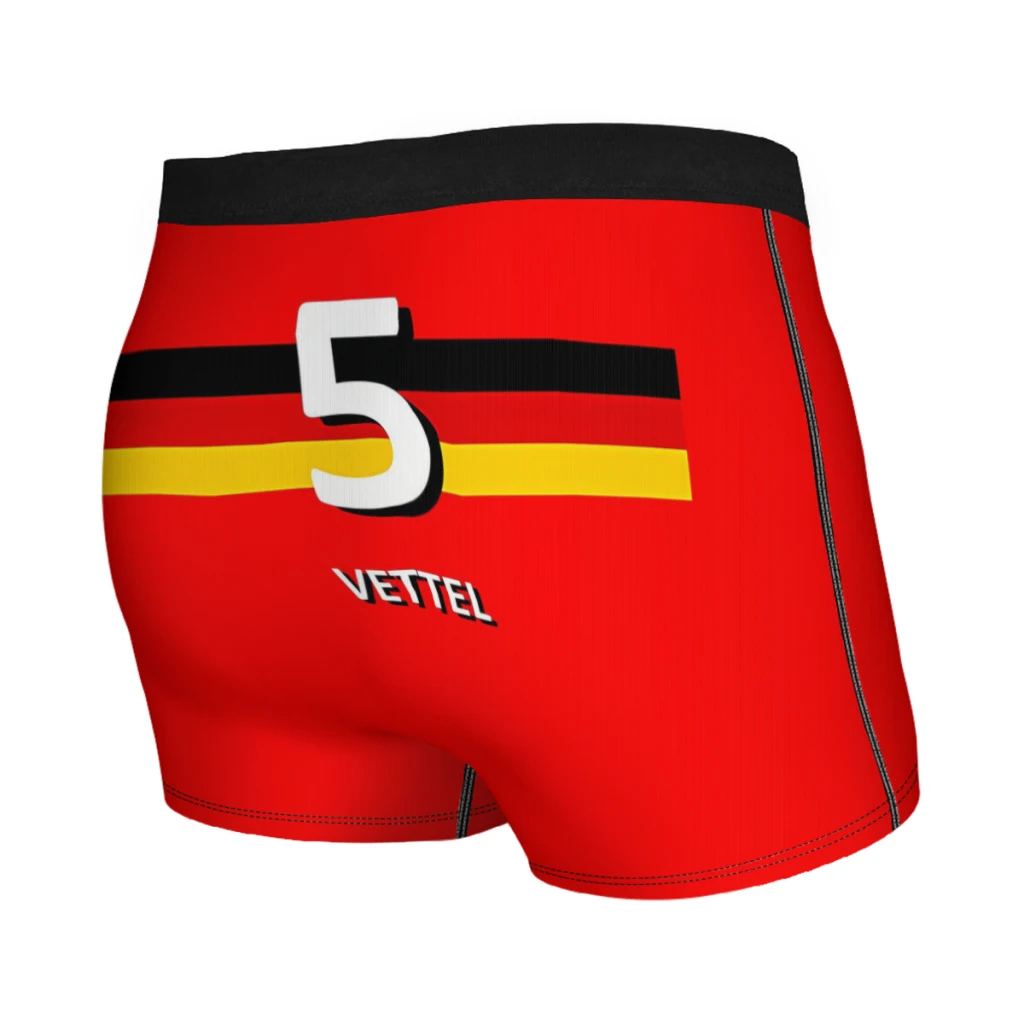 5 Sebastian Vettel Formulate 1 Cuecas Algodão Calcinhas Homem Roupa Interior Impressão Shorts Boxer Briefs