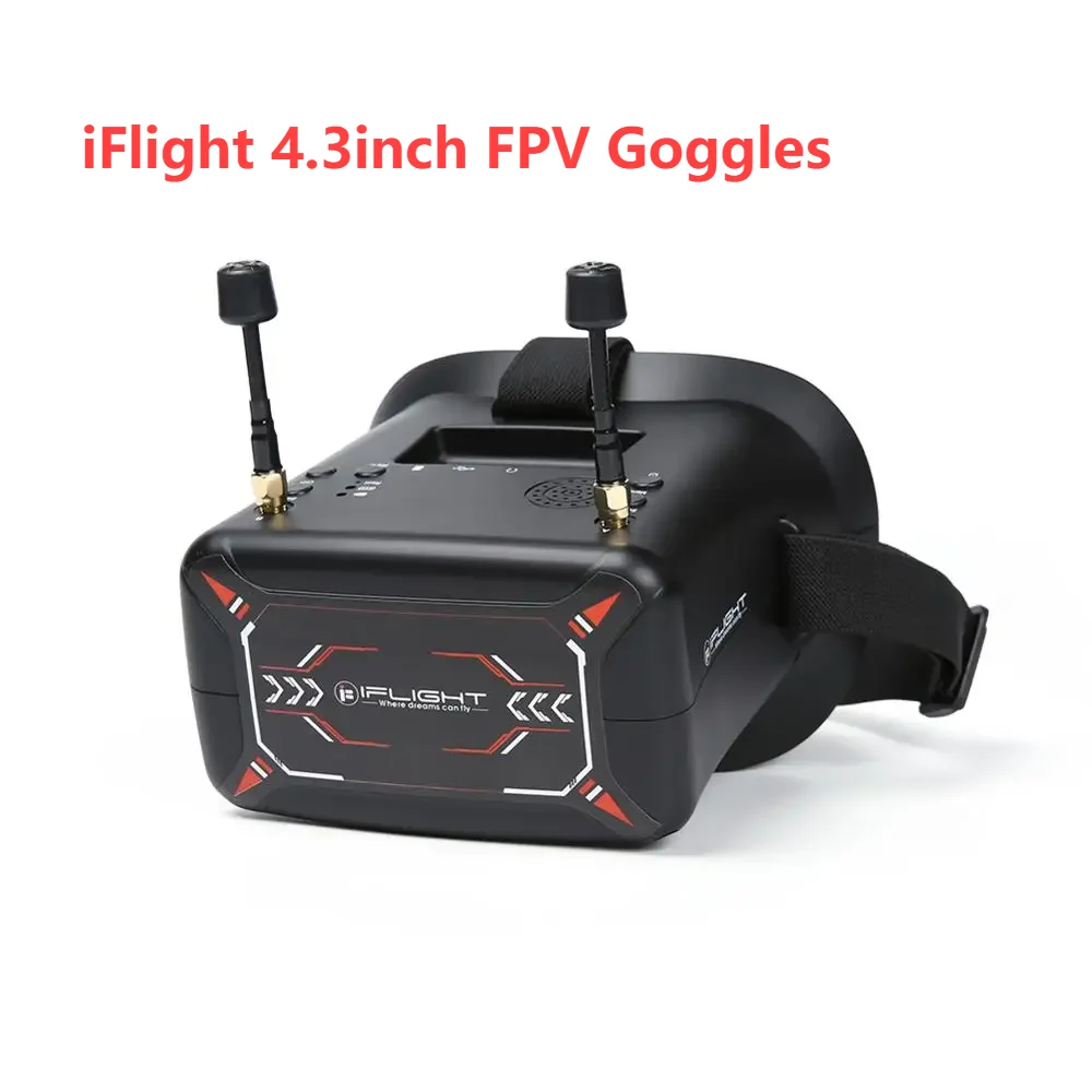 iFlight 4.3inch FPV Goggles 40CH 5.8GHz with DVR Function Built-in 3.7V/2000mAh battery for FPV part