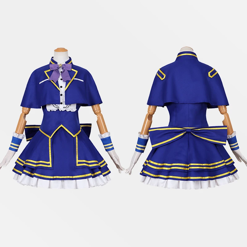 Anime Pripara Manaka Laala Cosplay Costume SoLaMi Smile Wig Blue Lolita Dress Uniform Woman Kawaii Masquerade Ball Suit