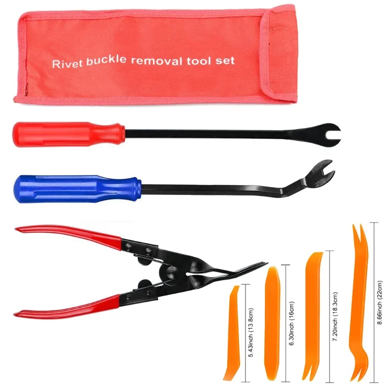 Blue Car Removal Tool 4pcs Portable Vehicle Panel Door Clip Trim Dash Audio Removal Kit Repair Hand Cockpit Pry Tool Accessories