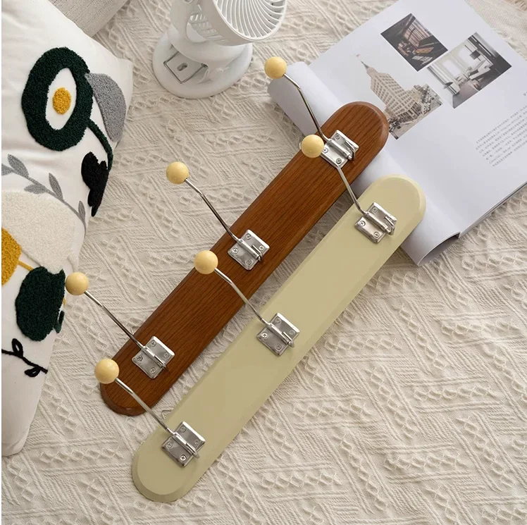 

Wall hanging French Retro Wall Ice Cream Color Cute Dot Decoration Children's Room Solid Wood Wall Hanging Coat Hook decoration